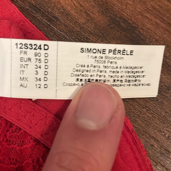 Simone Perele Vibrant Red Lace Bra - Picture 6 of 7